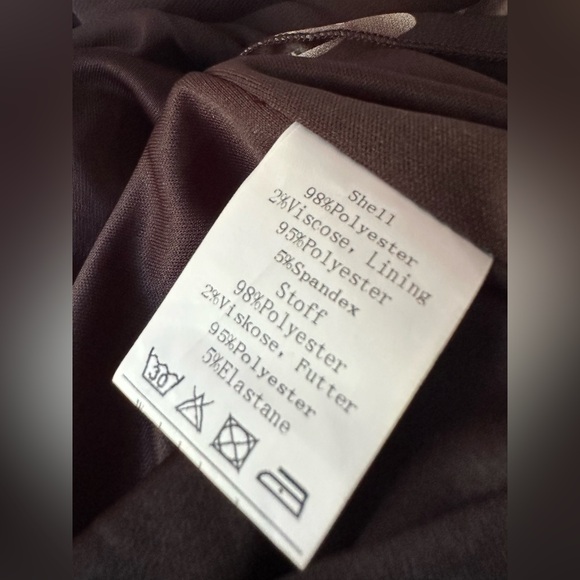 NWT GRACE KARIN Lined Chiffon Dress 3/4 Split Sleeve Black Floral detail Women M - Picture 6 of 7